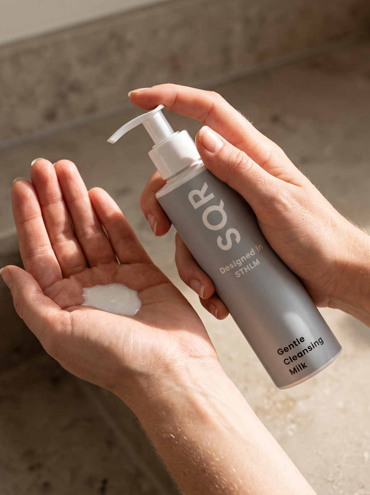 Gentle Cleansing Milk in the palm